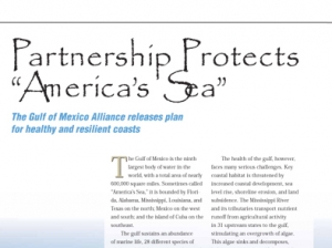 Fall 2009:<br>Partnership Protects<br>"America's Sea"