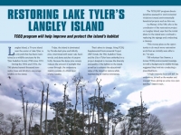 Summer 2010<br />Restoring Lake Tyler's<br />Langley Island