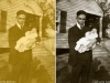 Robert holding baby